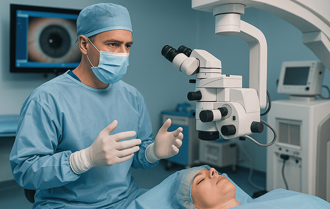 Illustration pour Chirurgie réfractive